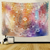 Lofaris Starry Sky Colored Flowers Bohemian Mandala Wall Tapestry
